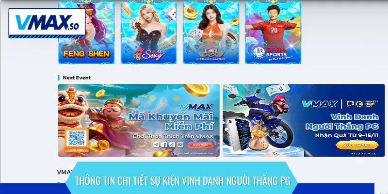 vinh danh người thắng pg thông tin