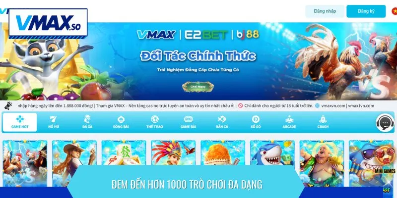 Hợp tác độc quyền vmax e2bet bj88 sản phẩm